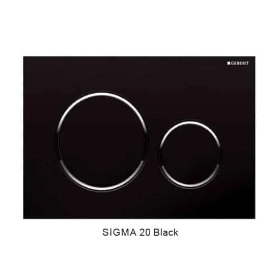 Avis Matte White in wall Toilet With Geberit Cistern - Hera BathwareMatte WhiteSigma 20 Black