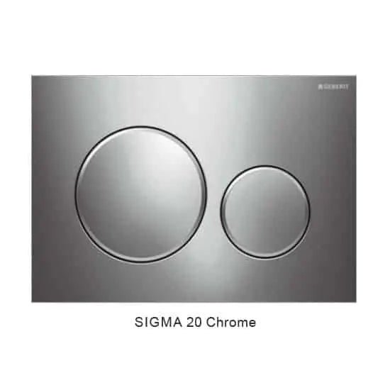 Avis Matte White in wall Toilet With Geberit Cistern - Hera BathwareMatte WhiteSigma 20 Chrome