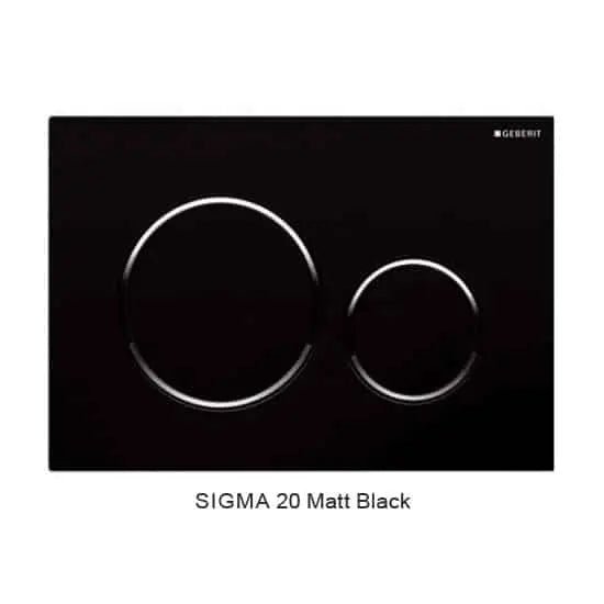 Avis Matte White in wall Toilet With Geberit Cistern - Hera BathwareMatte WhiteSigma 20 Matte Black