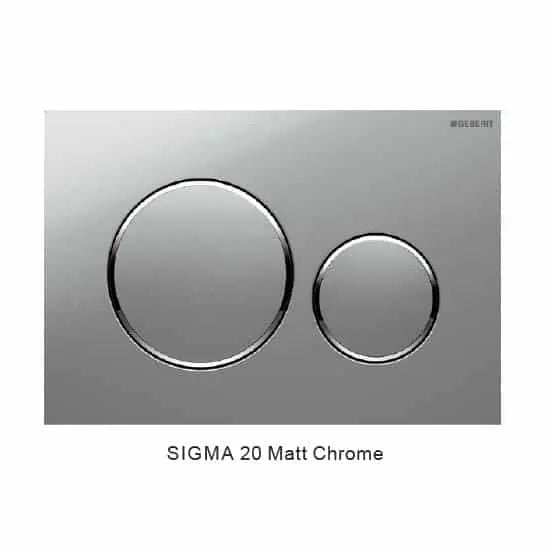 Avis Matte White in wall Toilet With Geberit Cistern - Hera BathwareMatte WhiteSigma 20 Matte Chrome