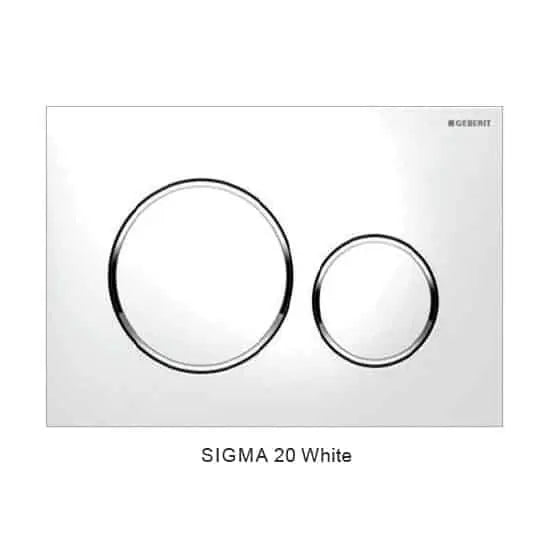 Avis Matte White in wall Toilet With Geberit Cistern - Hera BathwareMatte WhiteSigma 20 White
