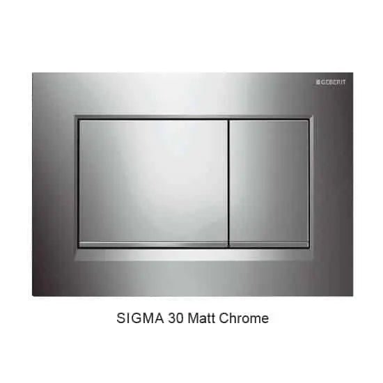 Avis Matte White in wall Toilet With Geberit Cistern - Hera BathwareMatte WhiteSigma 30 Matte Chrome