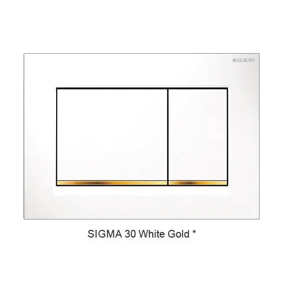 Avis Matte White in wall Toilet With Geberit Cistern - Hera BathwareMatte WhiteSigma 30 white * gold