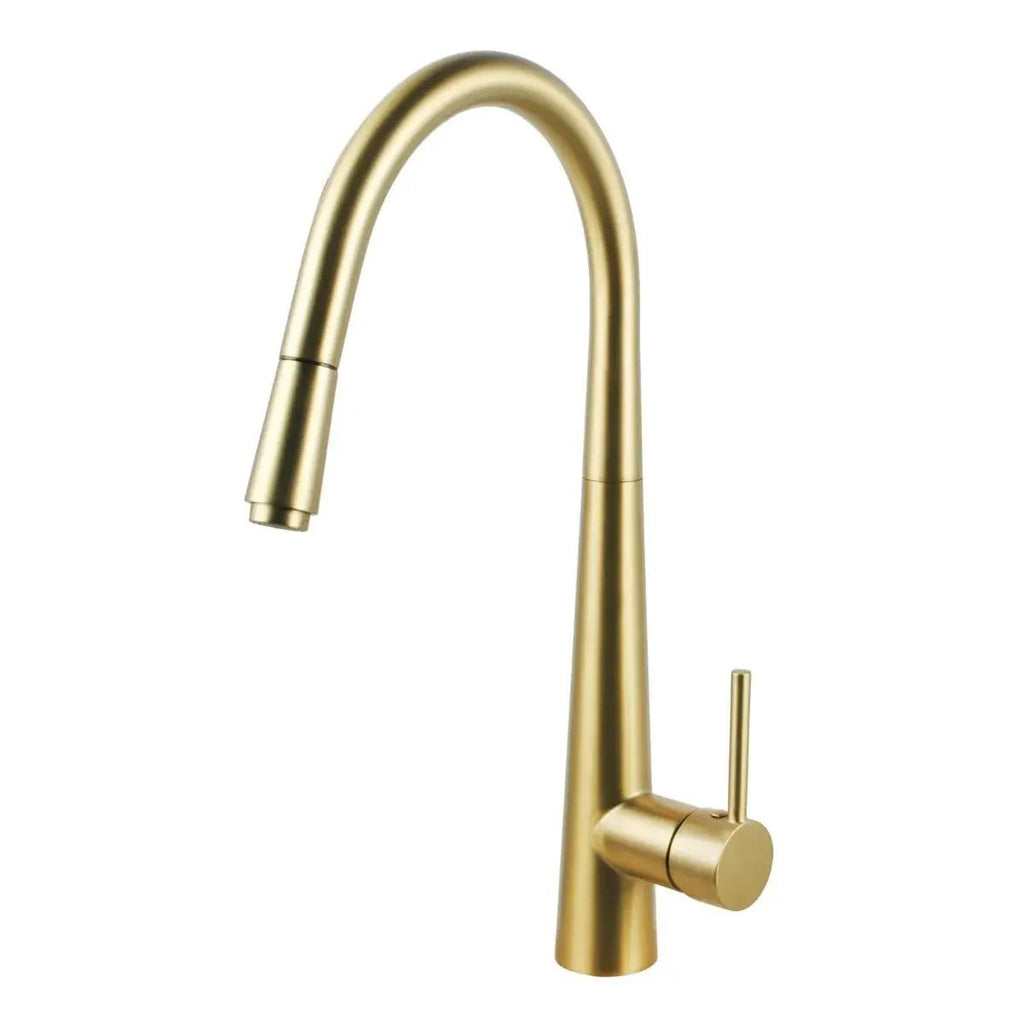 BELLA Pull Out Kitchen Mixer - Hera BathwareBrushed Yellow Gold