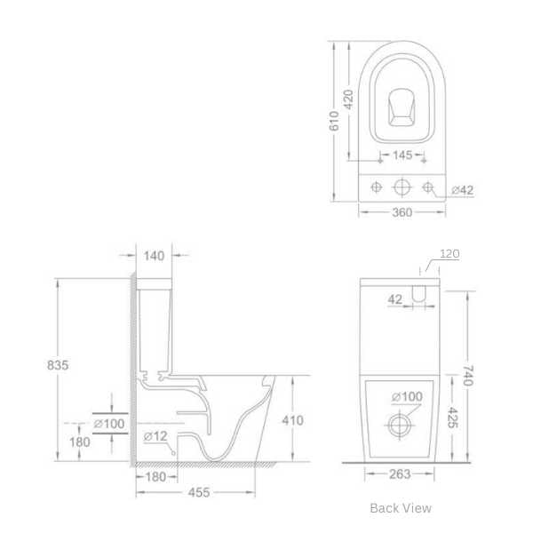 Benson Wall Faced Gloss White Rimless Toilet Suite - Hera BathwareGloss White