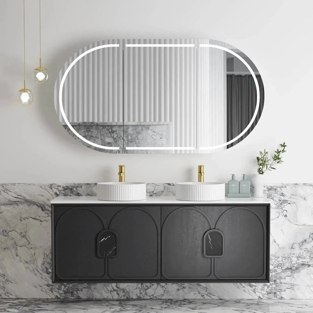 Bondi LED Shaving Cabinet 900/1200/1500/1800mm - Hera BathwareNatural Oak1500mm