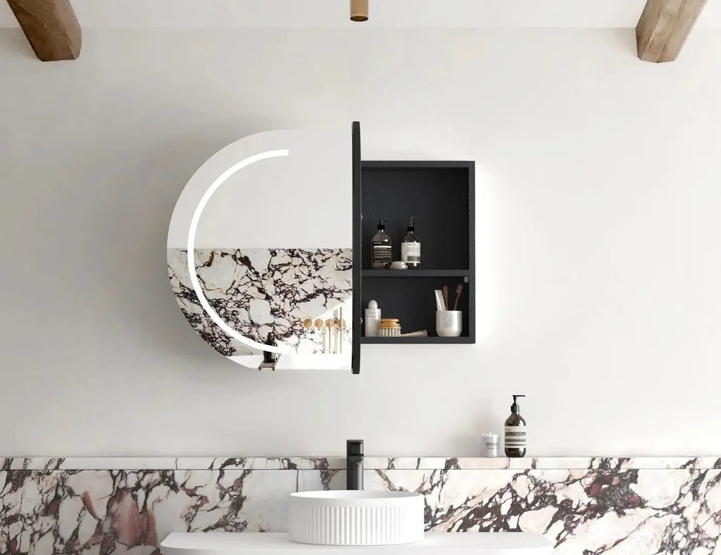 Bondi LED Shaving Cabinet 900/1200/1500/1800mm - Hera BathwareBlack Oak900mm