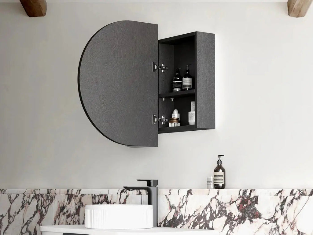 Bondi LED Shaving Cabinet 900/1200/1500/1800mm - Hera BathwareBlack Oak900mm