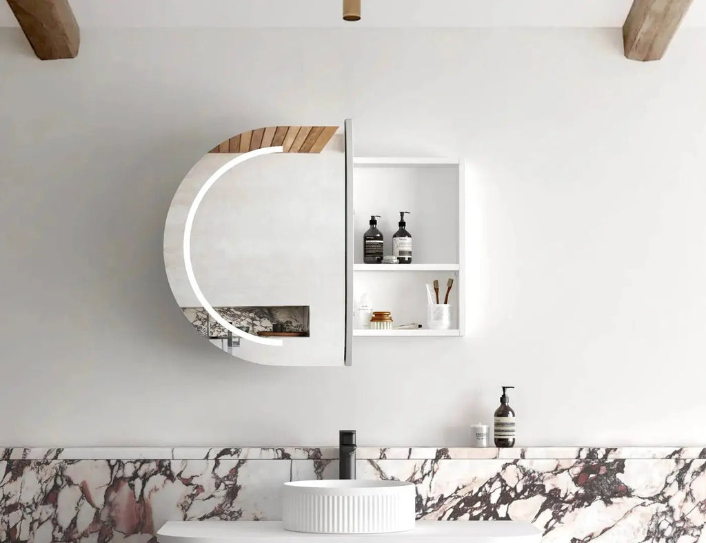 Bondi LED Shaving Cabinet 900/1200/1500/1800mm - Hera BathwareMatte White900mm