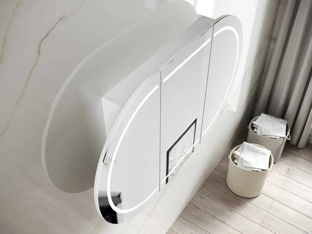 Bondi LED Shaving Cabinet 900/1200/1500/1800mm - Hera BathwareMatte White900mm