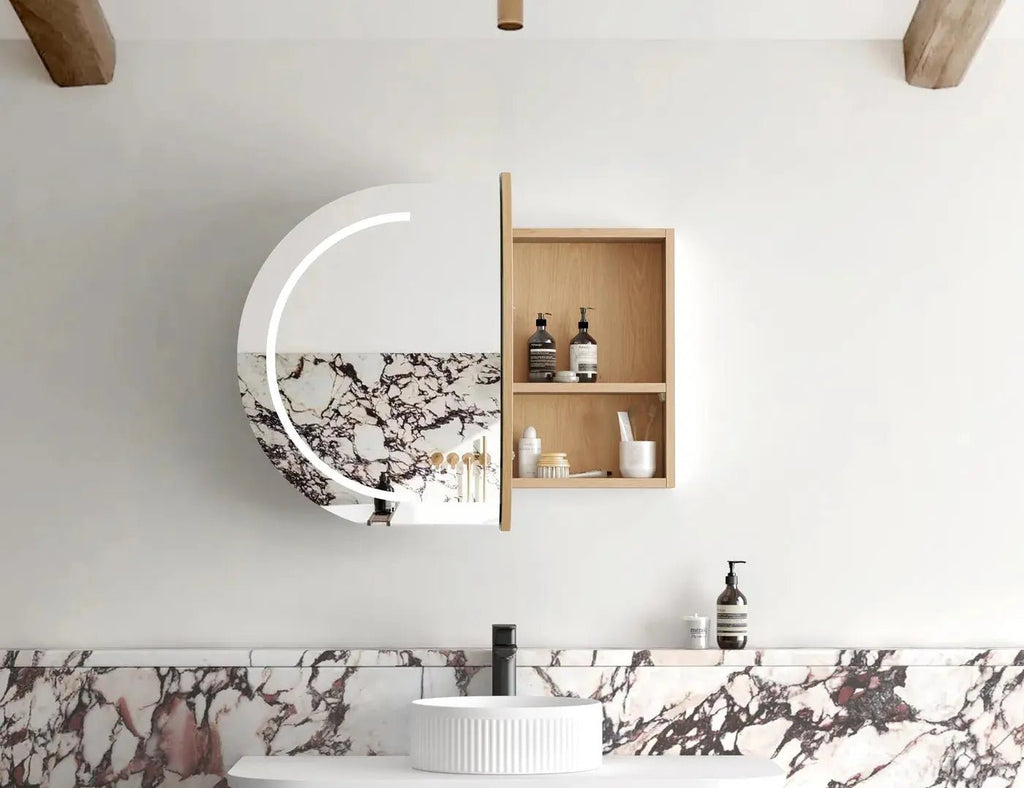 Bondi LED Shaving Cabinet 900/1200/1500/1800mm - Hera BathwareNatural Oak900mm