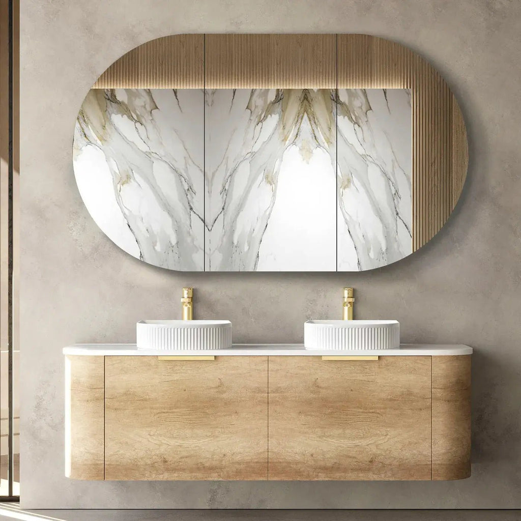 Bondi Natural Oak 1500mm Wall Hung Vanity - Hera Bathware