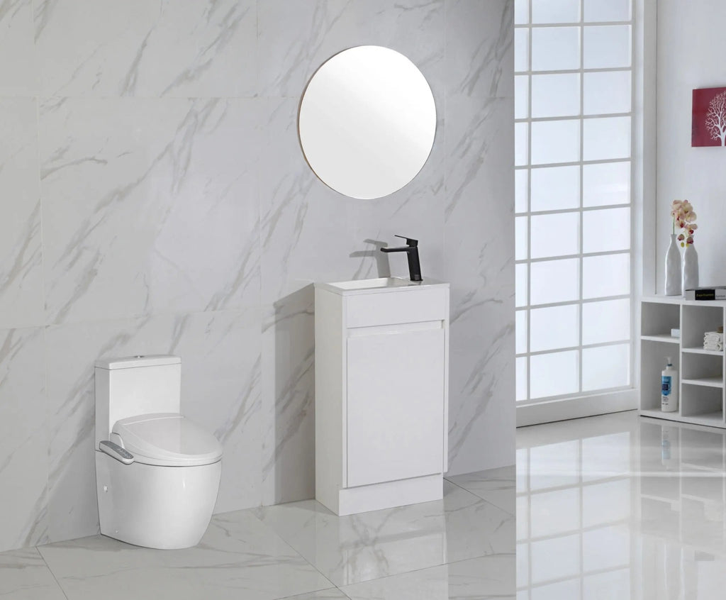 Brant Gloss White Free Standing Mini Vanity 465mm - Hera BathwareCabinet Only