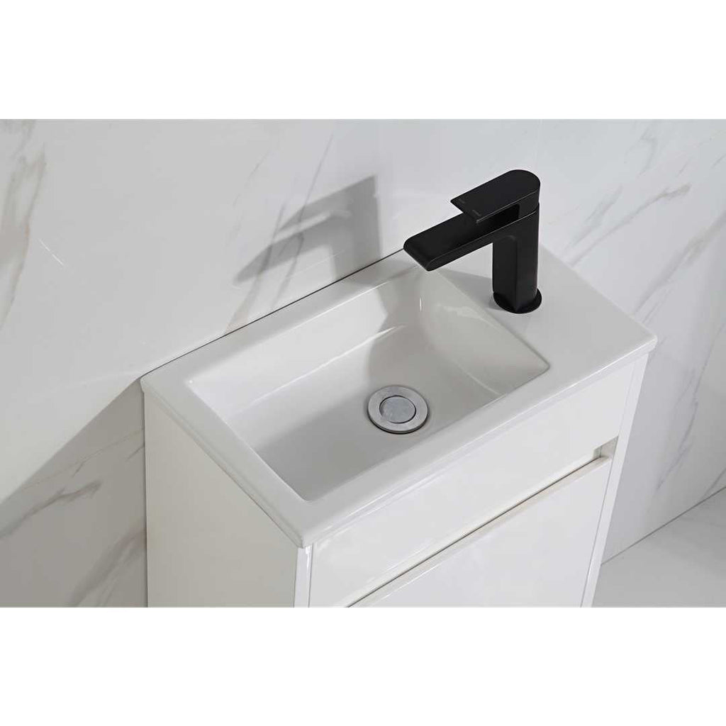 Brant Gloss White Free Standing Mini Vanity 465mm - Hera BathwareCabinet Only