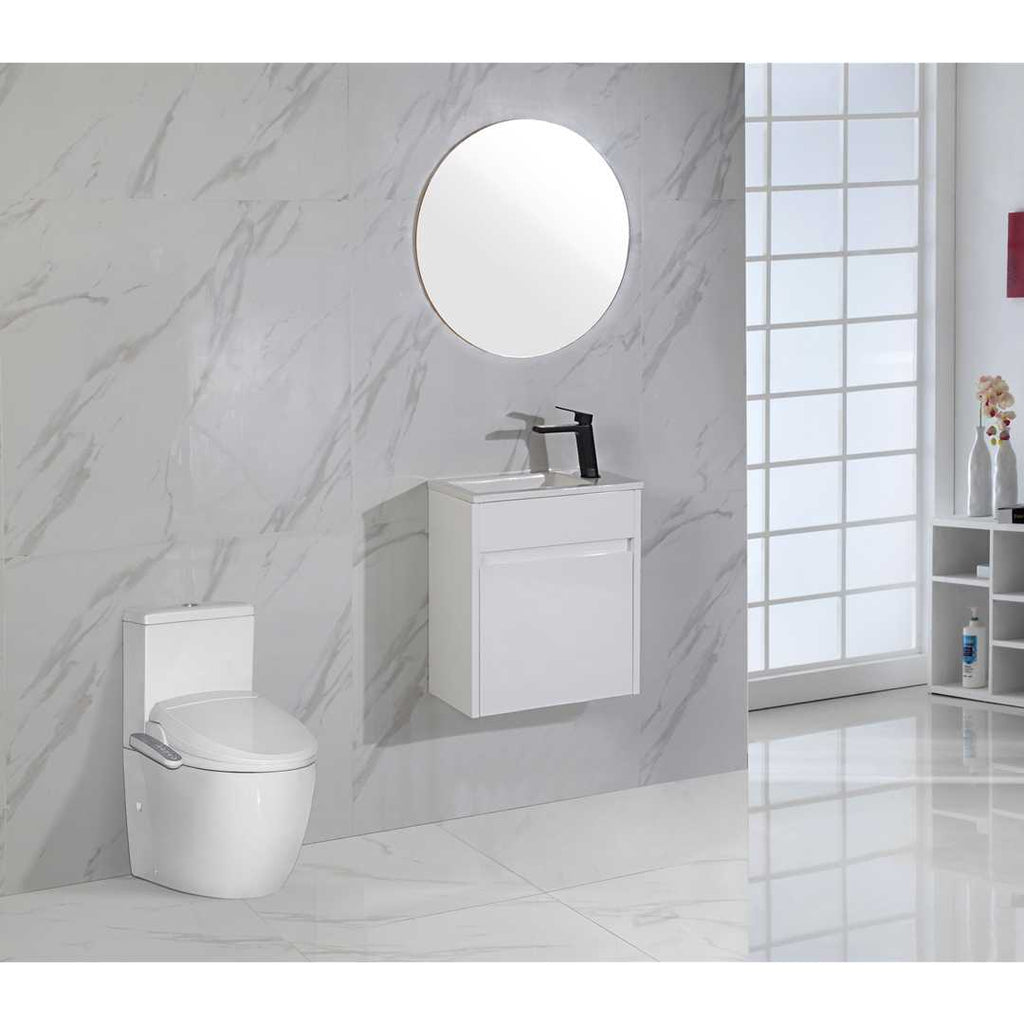 Brant Gloss White Wall Hung Mini Vanity 465mm - Hera BathwareCabinet Only