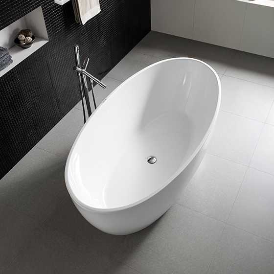 BTT Series Free Standing Bathtub - Gloss /Matte White - Hera Bathware1540mmGloss White