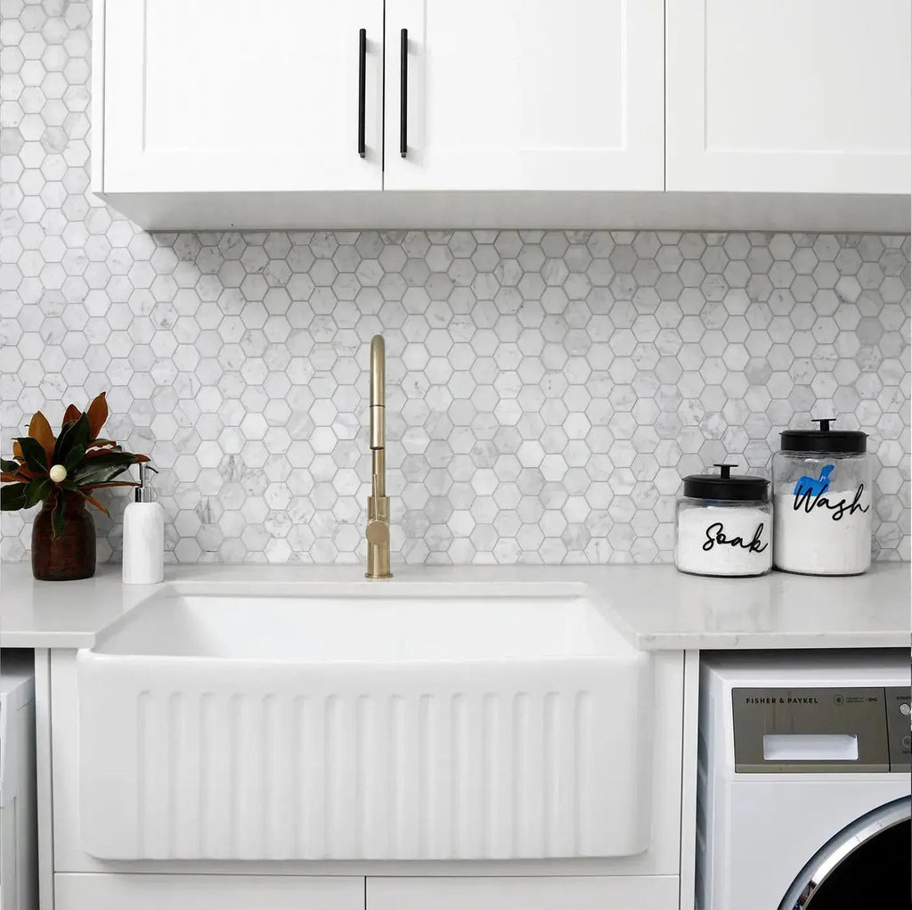 BUTLER SINK 605X455X256MM - Hera BathwareGloss White