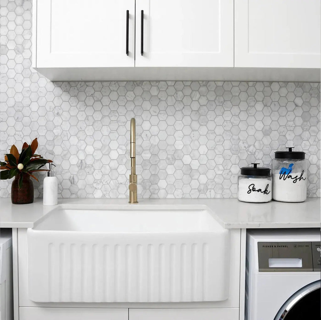 BUTLER SINK 765X455X255MM - Hera BathwareGloss White