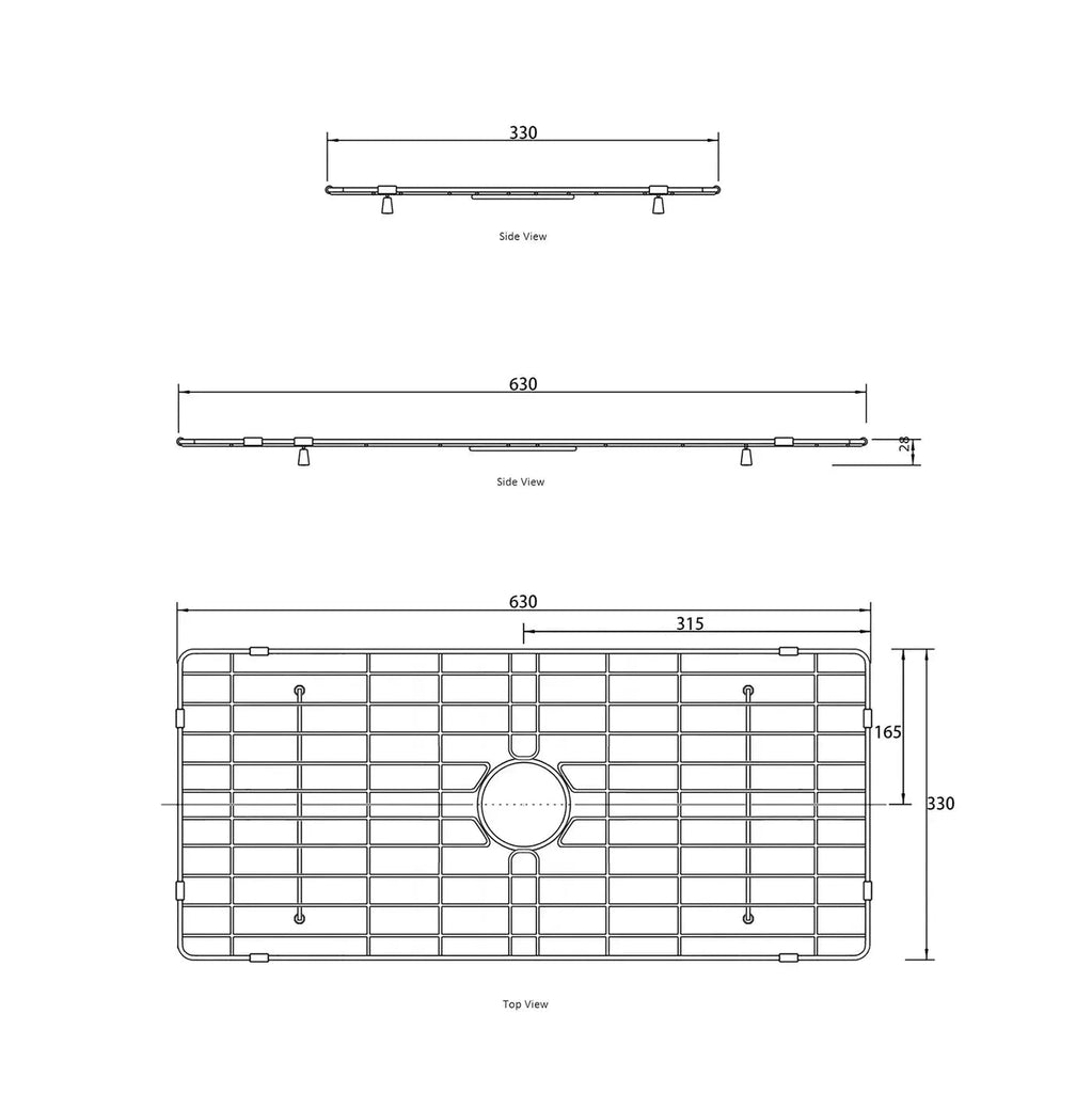 BUTLER SINK STAINLESS STEEL PROTECTIVE GRID - Hera BathwareFOR BUTLER SINK 765X455X255MM