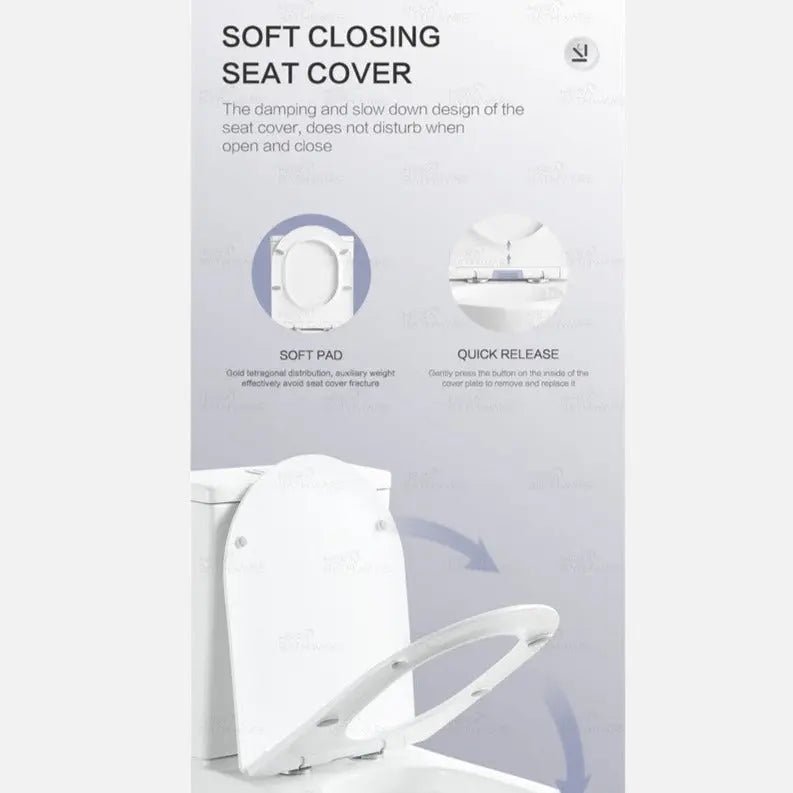 Campbell Wall Faced Tornado Flush Large Toilet Suite Gloss White - Hera BathwareGloss White