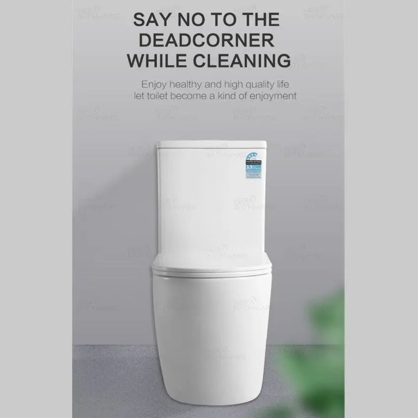 Campbell Wall Faced Tornado Flush Large Toilet Suite Gloss White - Hera BathwareGloss White