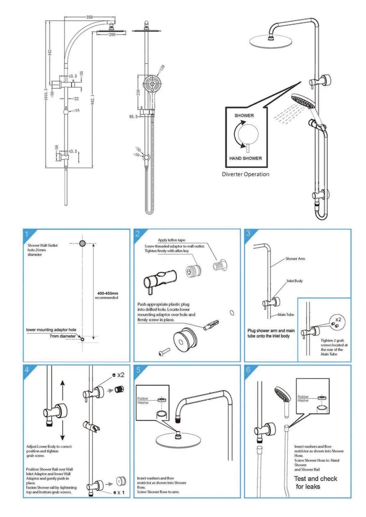 DOLCE Shower Column Set *Discontinuing* - Hera BathwareGun Metal