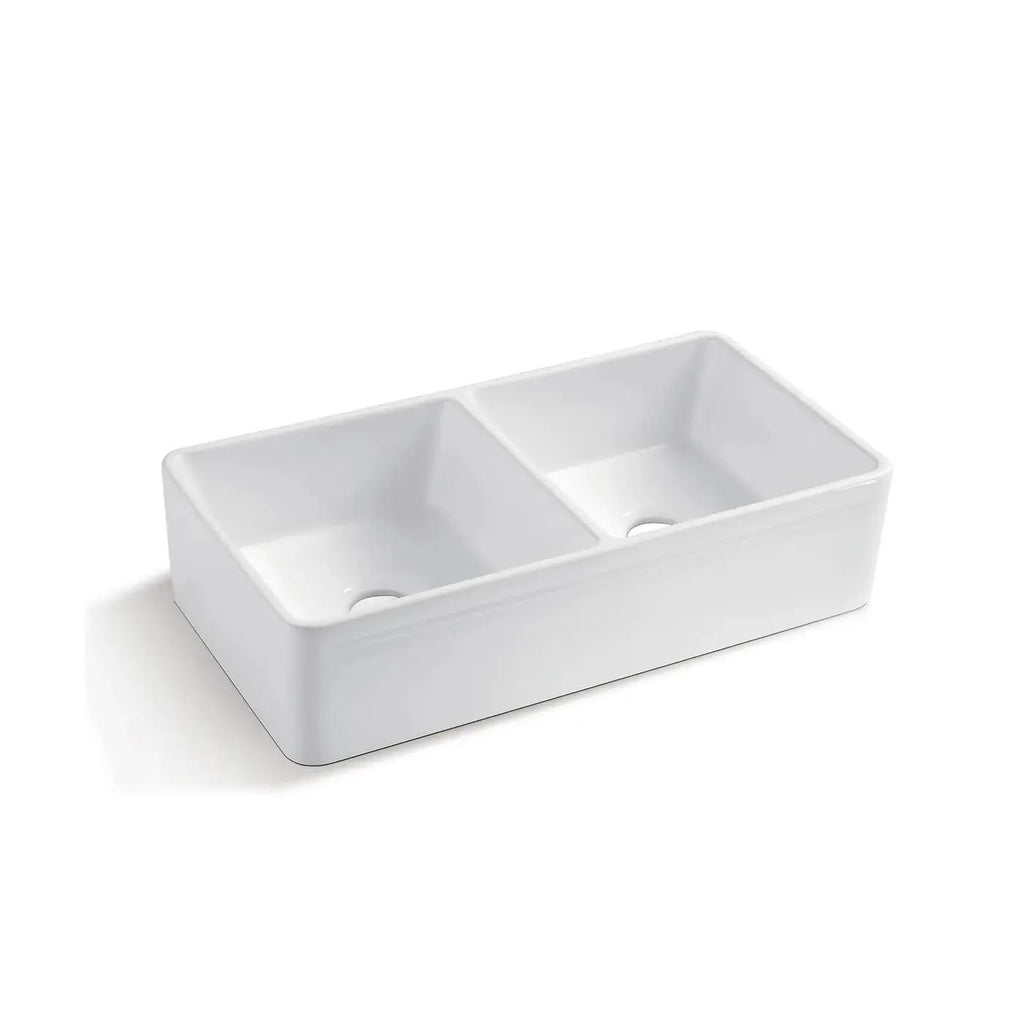 DOUBLE BUTLER SINK 845X455X255MM - Hera BathwareGloss White