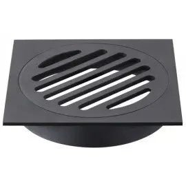 Floor Grate - 100 mm, Black Square - Hera Bathware