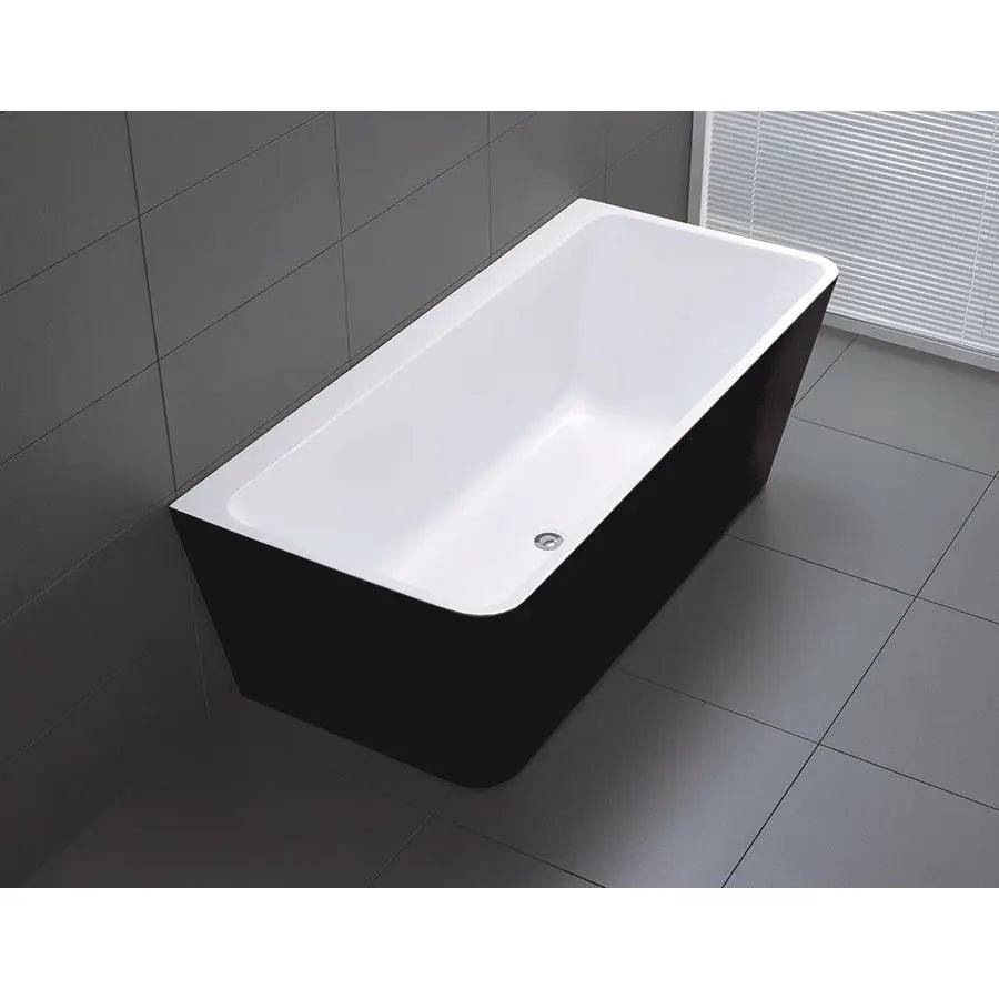 Florence Back to Wall Bath - Gloss Black - Hera Bathware1700mmGloss Black