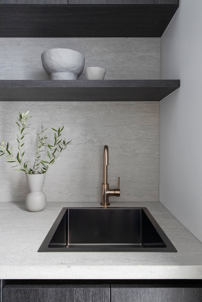 Lavello Kitchen Sink - Single Bowl 450 x 450mm - Hera BathwareBrushed Nickel