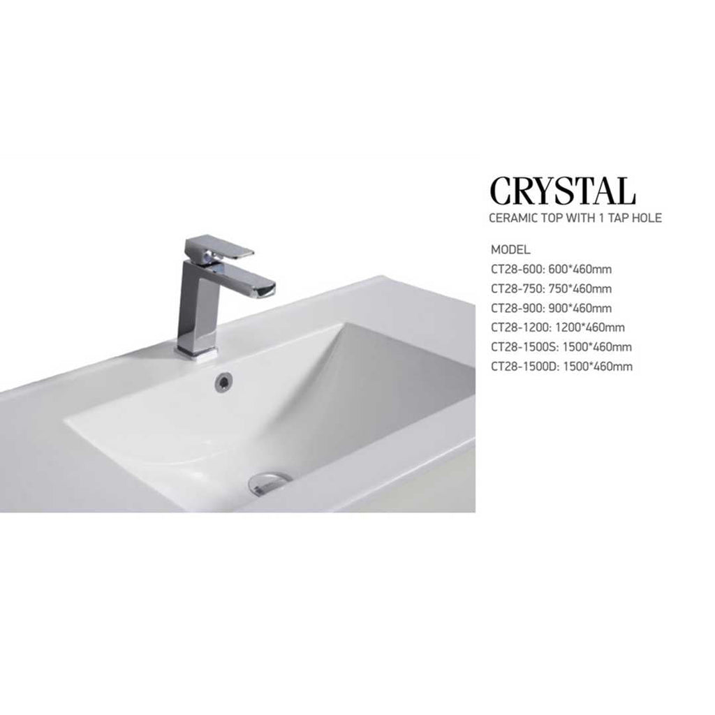Leona Gloss White Freestanding Vanity - 900mm - Hera Bathware