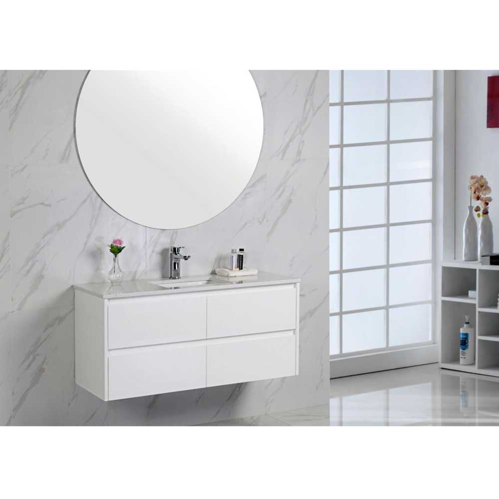 Leona Gloss White Wall Hung Vanity 600 - 1800mm - Hera Bathware600mmCabinet Only