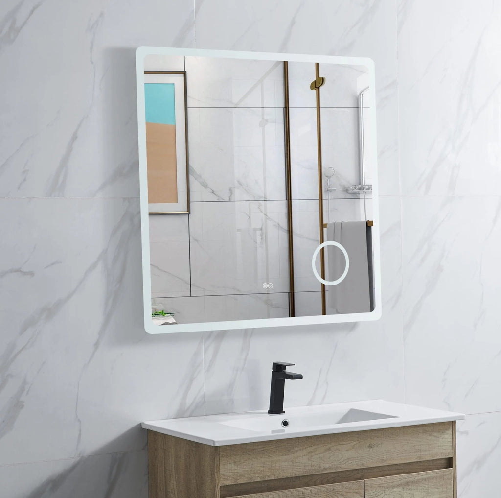 MACEDON Rectangular Frosted edge Frame - Less LED Mirror 600/750/900/1200/1500mm - Hera Bathware600(W)*900(H)mm