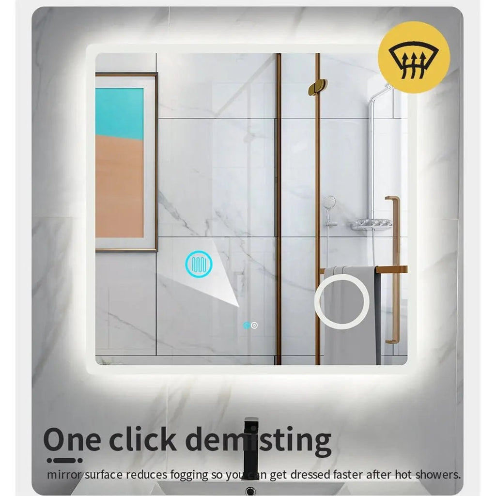 MACEDON Rectangular Frosted edge Frame - Less LED Mirror 600/750/900/1200/1500mm - Hera Bathware600(W)*900(H)mm