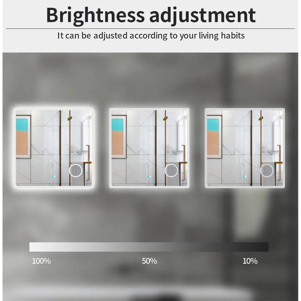 MACEDON Rectangular Frosted edge Frame - Less LED Mirror 600/750/900/1200/1500mm - Hera Bathware600(W)*900(H)mm