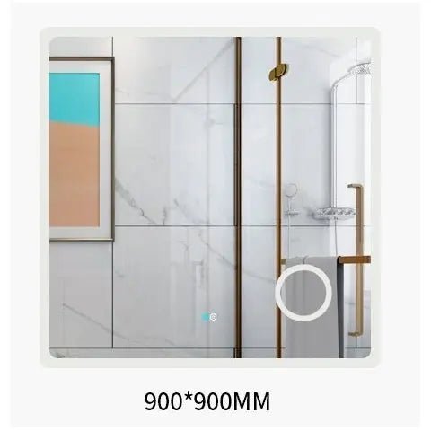 MACEDON Rectangular Frosted edge Frame - Less LED Mirror 600/750/900/1200/1500mm - Hera Bathware900(W)*900(H)mm