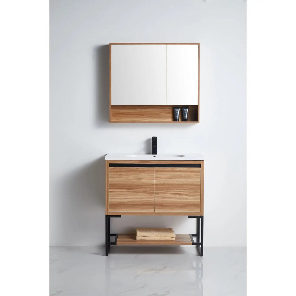 Maple Timber Line Shaving Cabinet - Hera Bathware900mmTimber