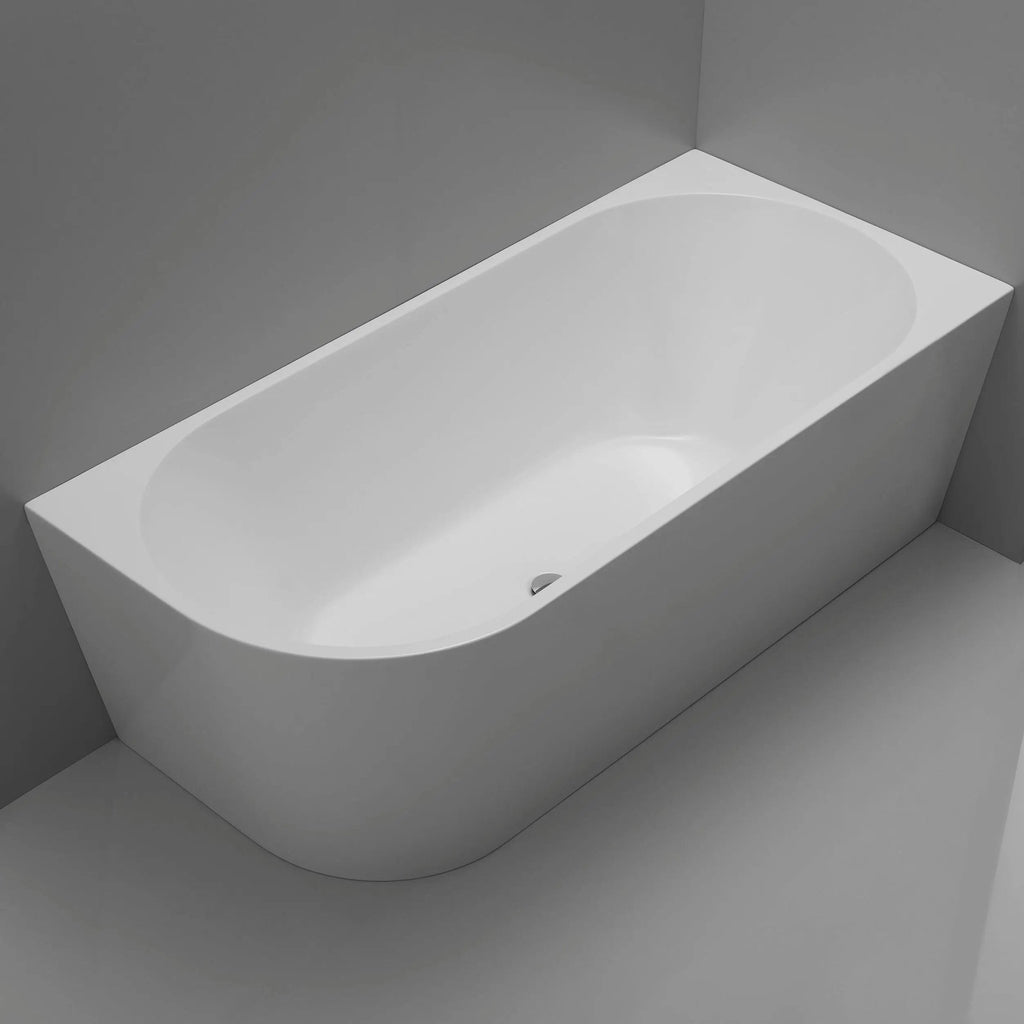 Milan Right Corner Bathtub - Hera Bathware1500mmGloss White