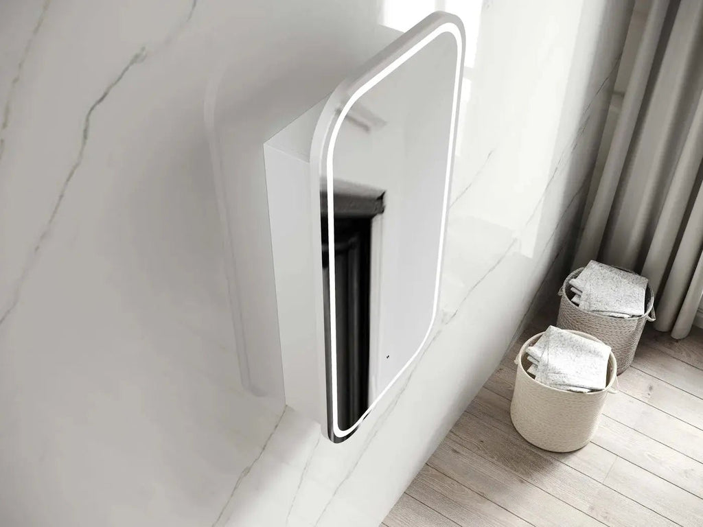 Newport LED Shaving Cabinet | OTTI - Hera BathwareMatte White