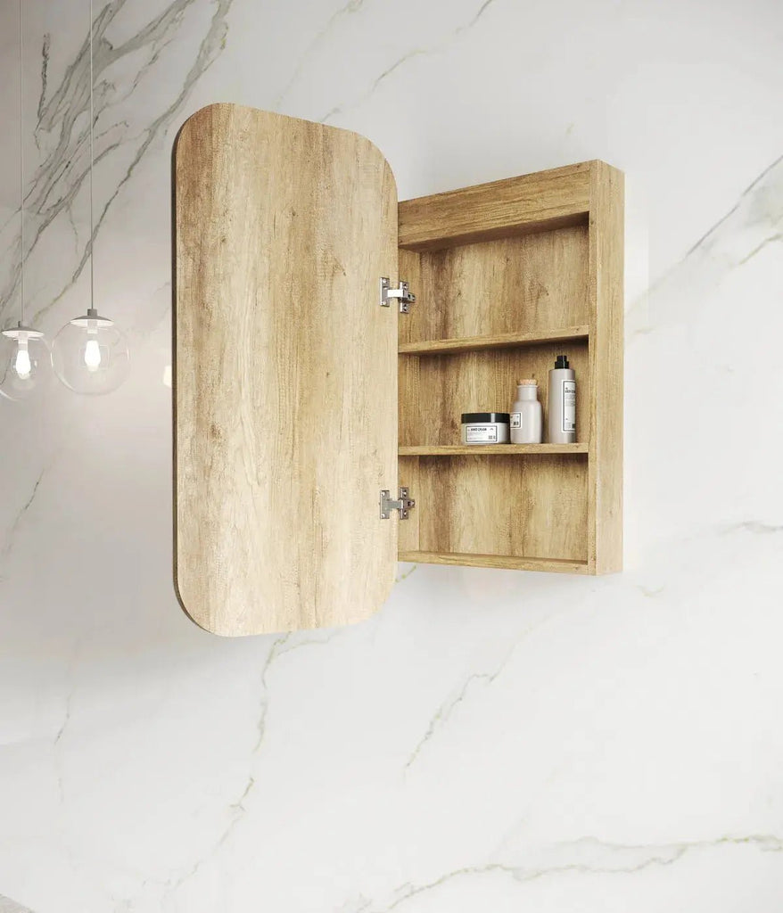 Newport LED Shaving Cabinet | OTTI - Hera BathwareNatural Oak