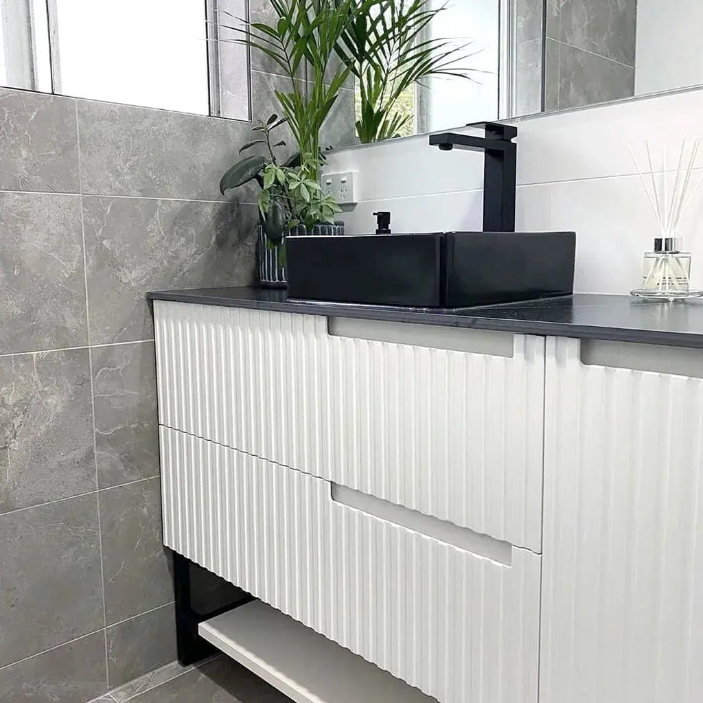 Noosa 1200mm Satin White Wall Hung Vanity - Hera Bathware