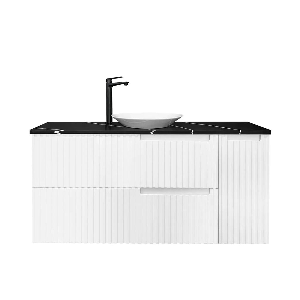 Noosa 1200mm Satin White Wall Hung Vanity - Hera Bathware