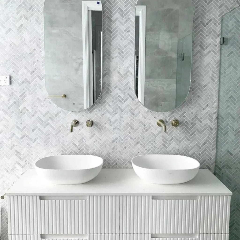 Noosa 1500mm Satin White Wall Hung Vanity - Hera Bathware