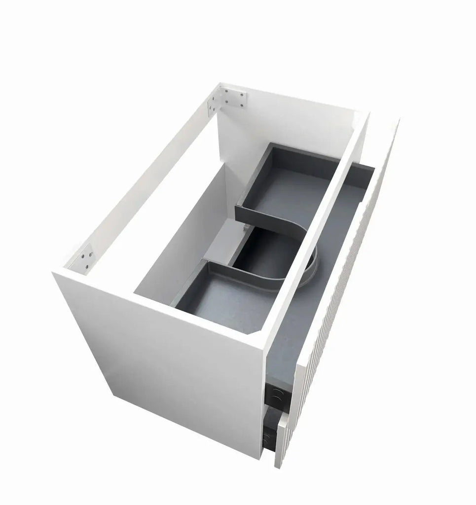 Noosa 600mm Satin White Wall Hung Vanity - Hera Bathware