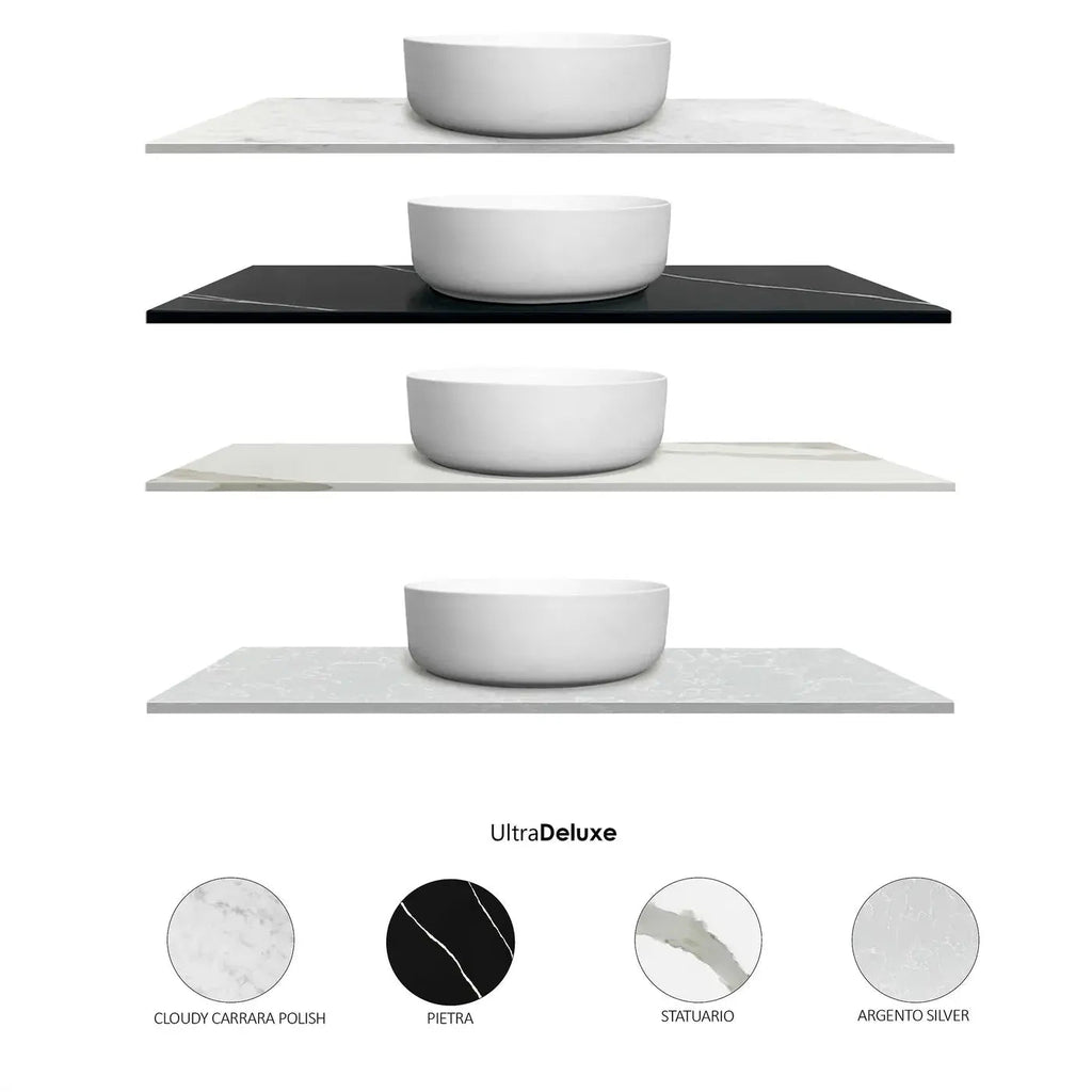 Noosa 900mm Satin White Wall Hung Vanity - Hera Bathware