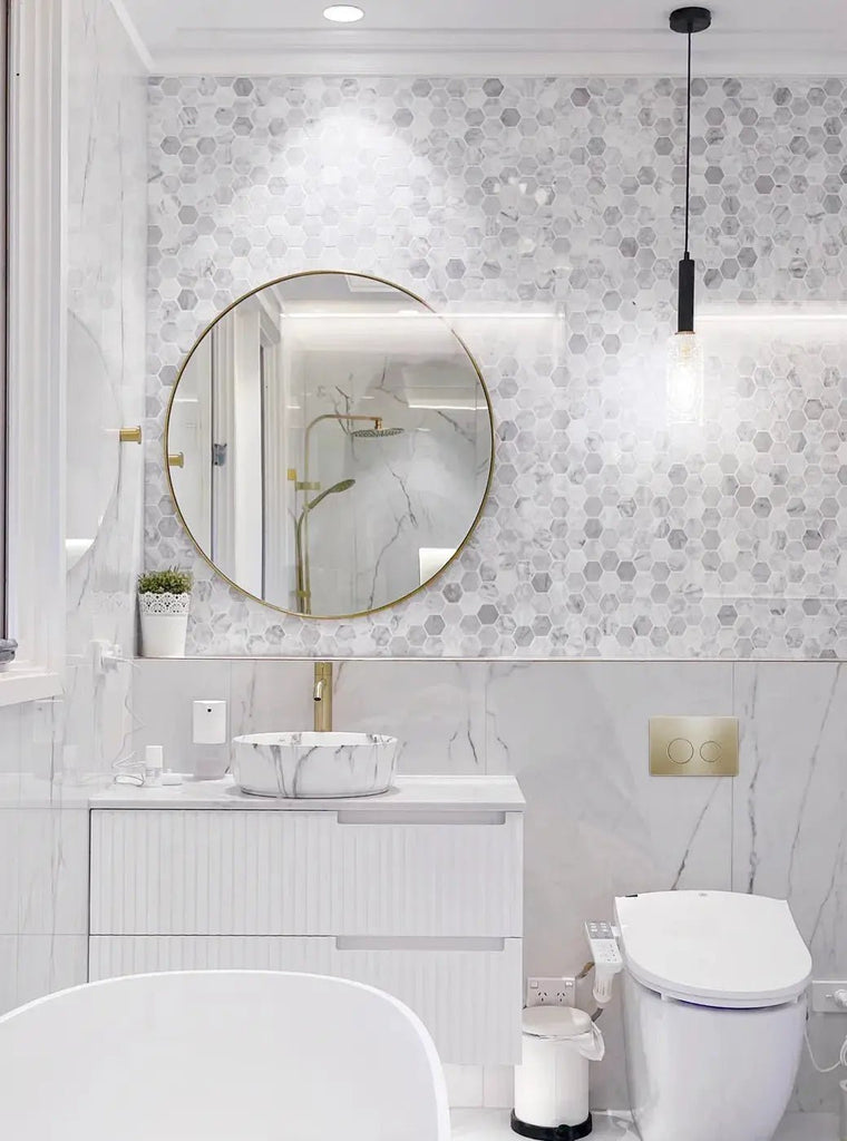 Noosa 900mm Satin White Wall Hung Vanity - Hera Bathware
