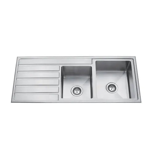 Paris Handmade Right hand bowls Kitchen Sink - 1200mm - Hera BathwareStainless Steel