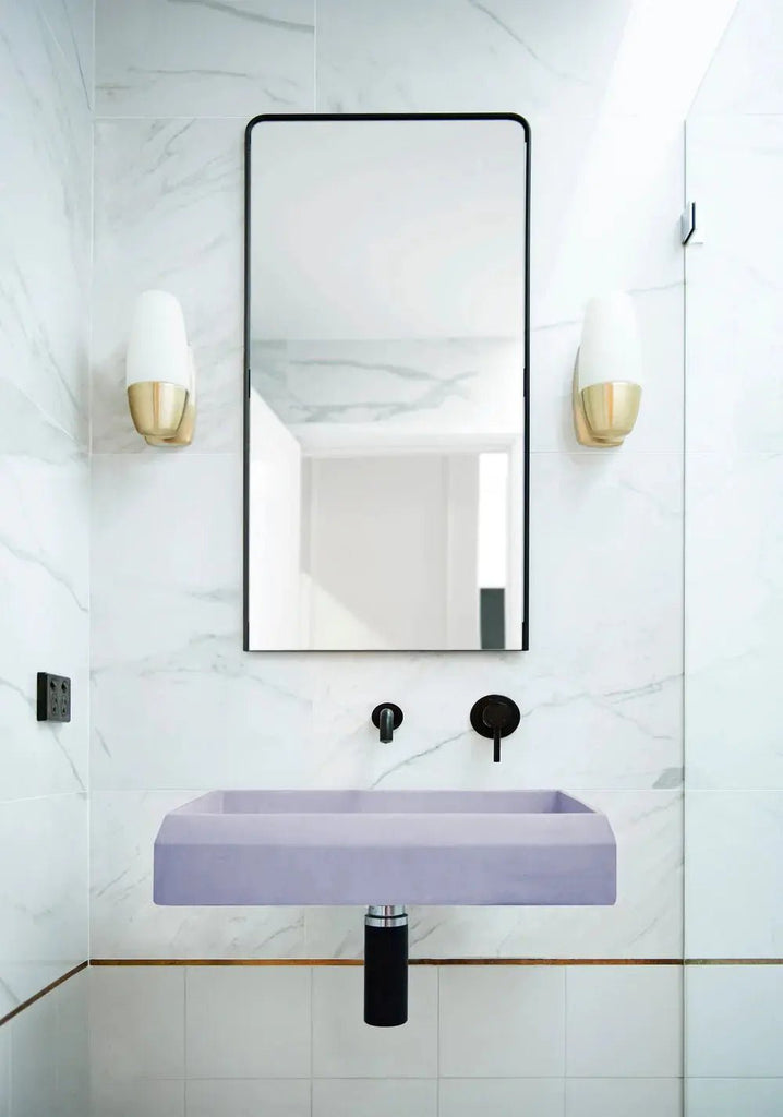 PRISM RECTANGLE BASIN - WALL HUNG - Hera BathwareLilac