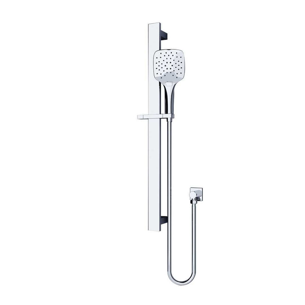 RAIN 3 Function Rail Shower Square - Chrome - Hera BathwareChrome