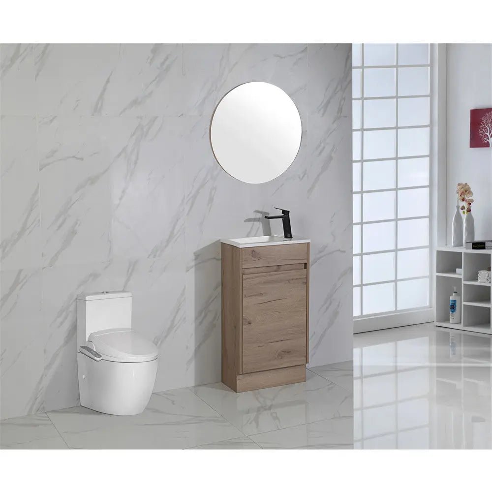 Revit Timber Look Free Standing Mini Vanity 465mm - Hera BathwareCabinet Only